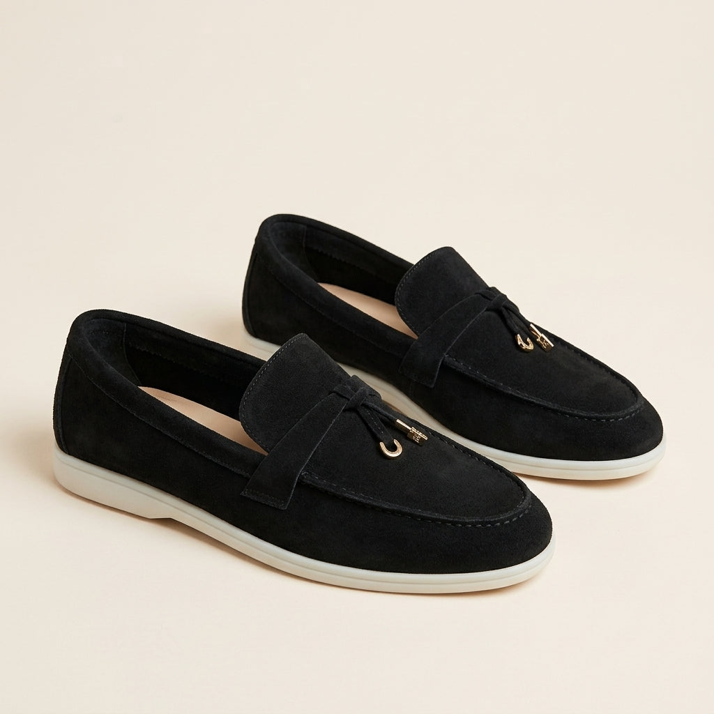 Loafer (mocassin) noir b daim